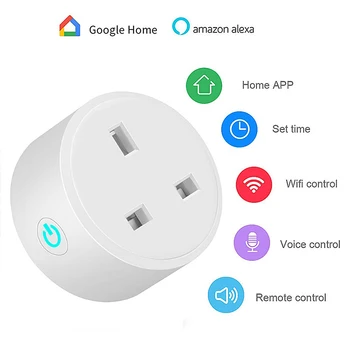 

Smart Plug Socket WiFi Power Socket Switch with Surge Protector Voice Control US UK EU Plug For Alexa Echo Google Assistant