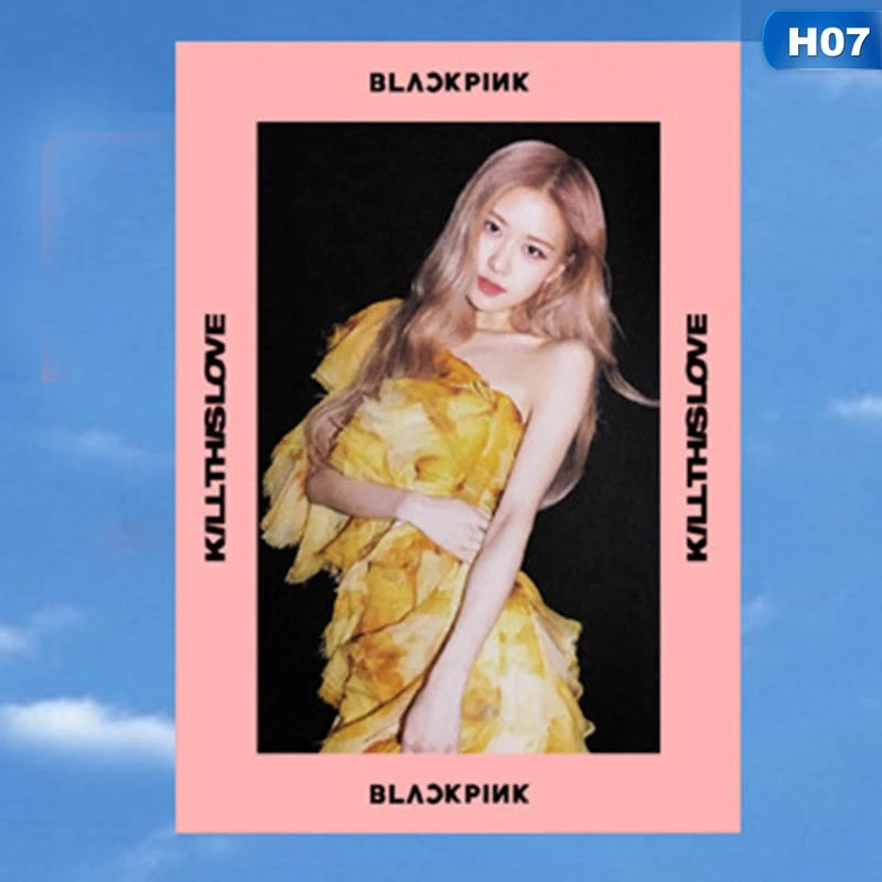 1 шт. K-pop Blackpink Kill This Love Lomo карты Новые Модные прозрачные ПВХ фото карты для фанатов коллекция подарок 10*7 см - Цвет: H07