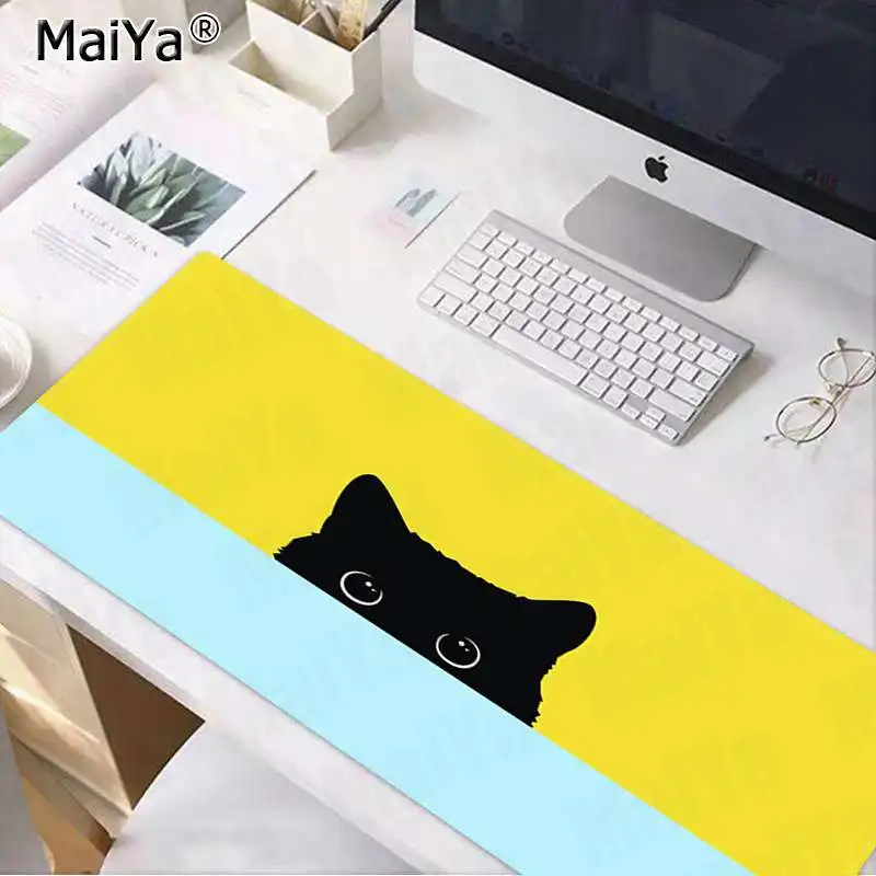 Maiya, Ретро стиль, новинка, для кошек, геймеров, скорость, мыши, розничная, маленький резиновый коврик для мыши, скорость/контроль, версия, большой игровой коврик для мыши