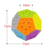 Megaminx Magic Cube 3x3 Stickerless Dodecahedron Speed Cubes Brain Teaser Twist Puzzle Toy 6