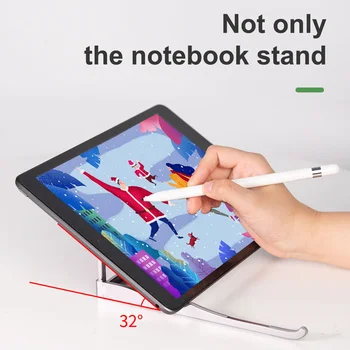 

'The Best' Adjustable Aluminum Laptop Stand for Desk Portable Riser Glasses Shape Holder Stand 889