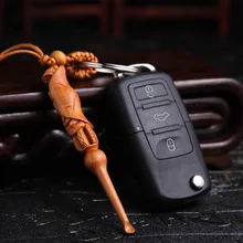 Небольшой оптовый лотос лист семя лотоса уха выбрать персик деревянный брелок уха выбрать кулон-брелок для автомобиля ESK02