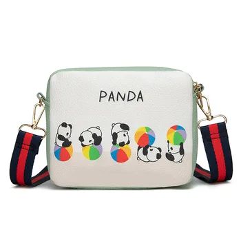 

New Arrival Cartoon panda shoulder bag-panda-white