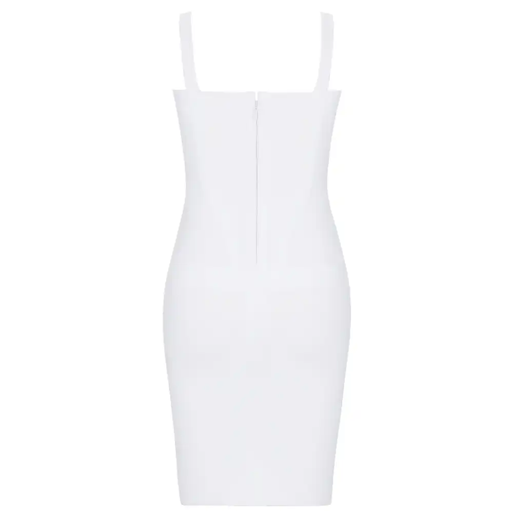 plus size white bandage dress