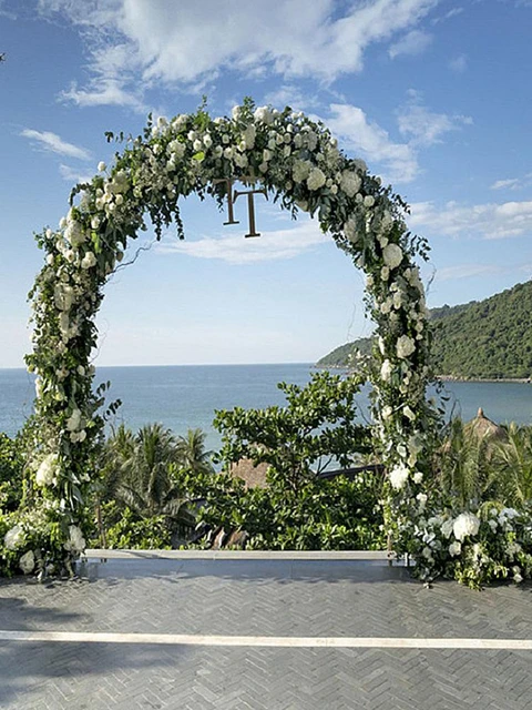 Giardinaggio matrimonio arco all'aperto ferro matrimonio supporto per fiori  arco per matrimoni in metallo giardino rampicante supporto per piante  traliccio arco - AliExpress