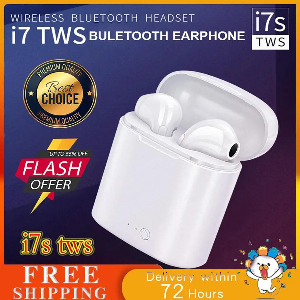 

I7s TWS with mini Charge box Wireless Bluetooth 5.0 Earphones Headsets Earbuds For Iphone X 6 7 8 plus Samsung Xiaomi