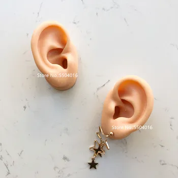 

silicone Ear Model 1:1 For Ear Acupuncture model Press Needle simulation hearing aid display props teaching tools Jewelry gifts
