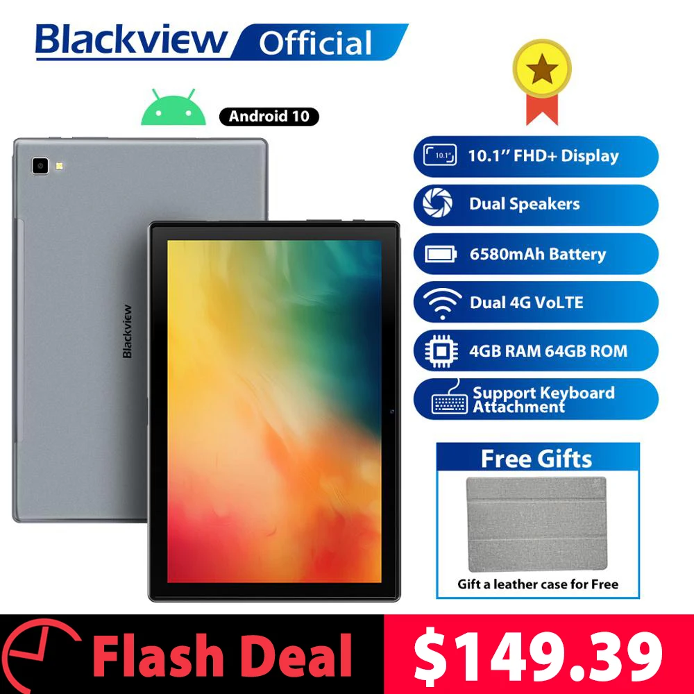 Blackview Tab 8 10 1 дюймов Android 0 Google Play 4G телефонные звонки Планшеты 4 ГБ ОЗУ 64 Гб ПЗУ 13 МП