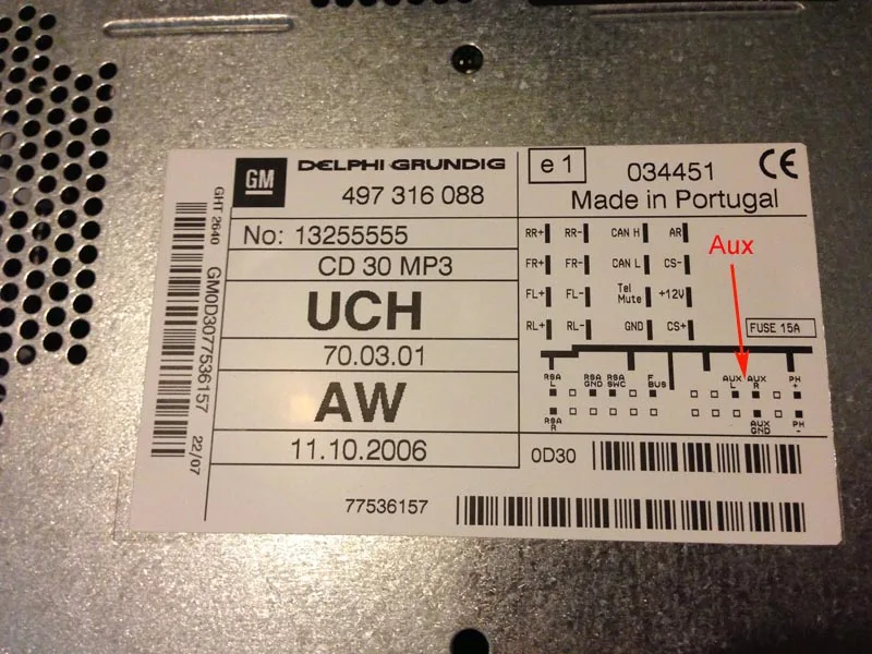 Cd 30 mp3 делаем aux
