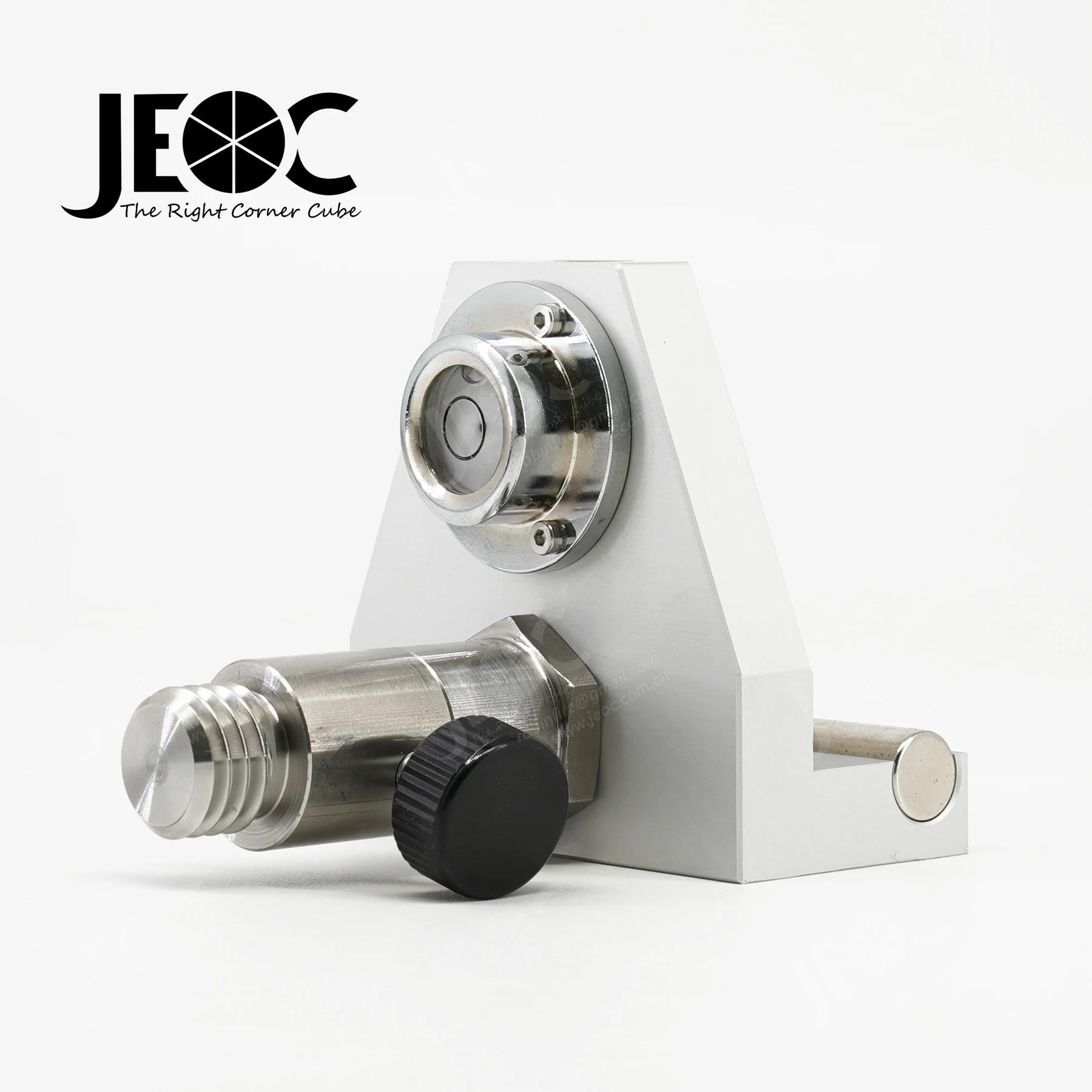 JEOC Magnetic Railshoe with 5/8inch Threaded Mount, Monitoring Prism Base with Strong Magnet, for Railway Surveying Topography