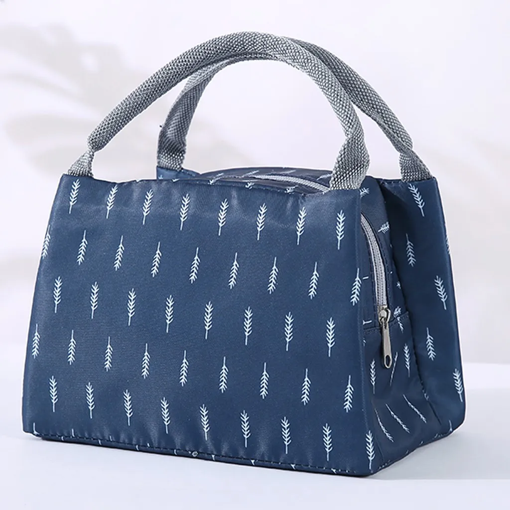 

Multi-Function Pattern Cooler Lunch Box Useful Portable Insulated Canvas Lunch Bag Thermal Food Picnic Lunch Bags For Women