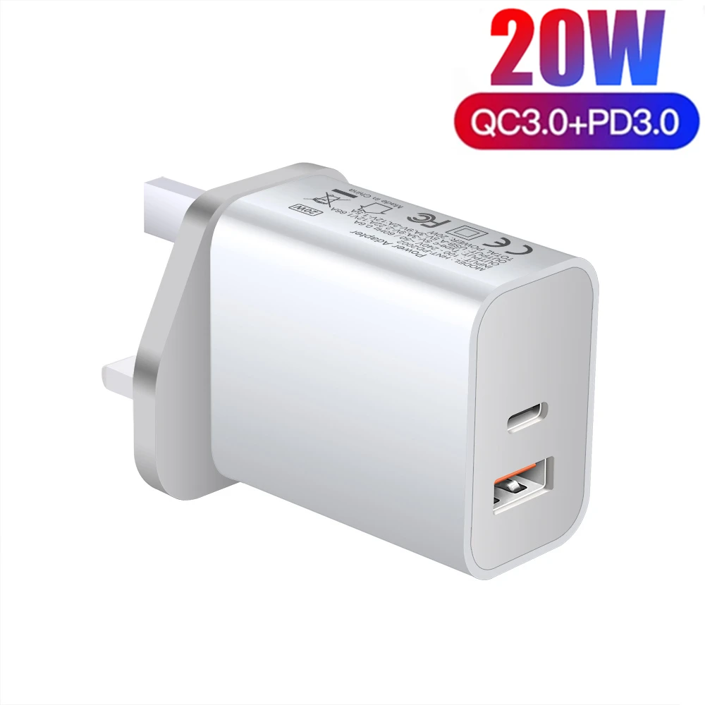 48W 4 Port USB PD Fast Charger Power Quick Charge 3.0 Type C Wall Adapter for iPhone 13 12 11 XS XR X 8 MacBook iPad Airpods Pro usb c 20w Chargers