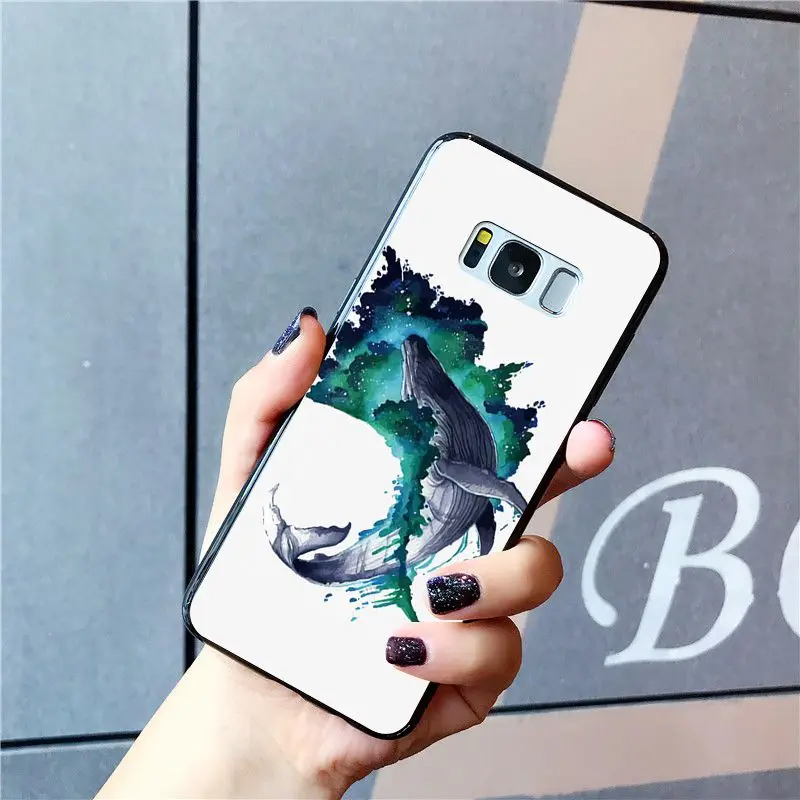 Babaite Killer Whales акварельный принт океанские животные чехол для телефона для samsung Galaxy S10E S7 Edge S9 S8 S10plus S6 S10Lite S5 M10