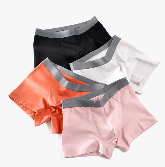 High-grade natural cotton men's flat-angle panty breathable comfortable 50s high density underpant