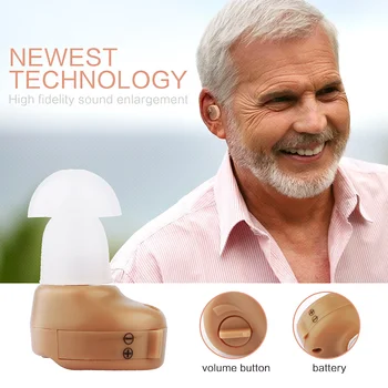 

Ear Hearing Aid Micro Wireless Hearing Aids Sound Amplifier Invisible Hearing Device Enhancement Hear for the Elder Deaf Aids