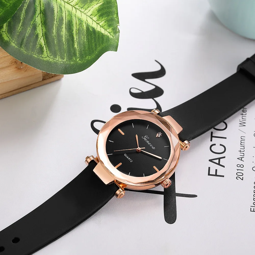 Women's watch sleek minimalist elegant quartz watch Geneva silicone fine strap quartz watch часы женские relogio feminino 50