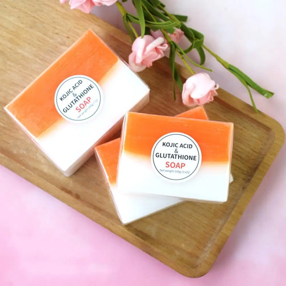 

100 /140/200g Kojic Acid Soap Handmade Soaps Glutathione Whitening Bath Soap Hand Soap Wash Antibacterial Cleanser S Z4B6