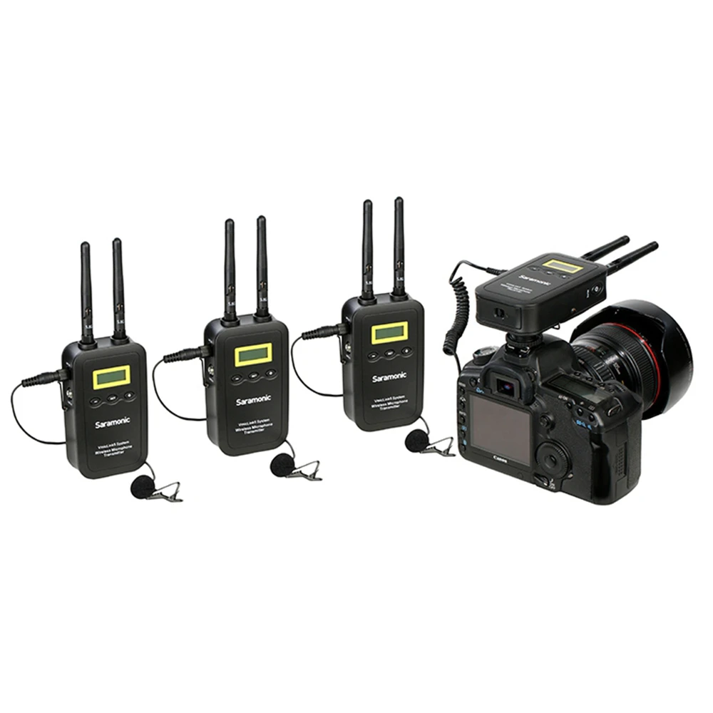 Оригинальный Saramonic 5 8 GHz беспроводной микрофон Lavalier VmicLink5 3 передатчика и 1