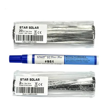 

SUNYIMA DIY Solar Panel Solar Cell Welding Wire Strip 20m 1.8*0.16mm Weld Strip+2m 5*0.2mm Welding Strip+1pcs 951 Help Weld Pen