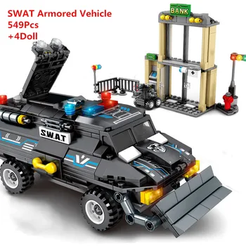 

DIY Building Blocks City Classic SWAT Armored Vehicle Military Series Creative Blocks Educational Model Kit Toy For Kid