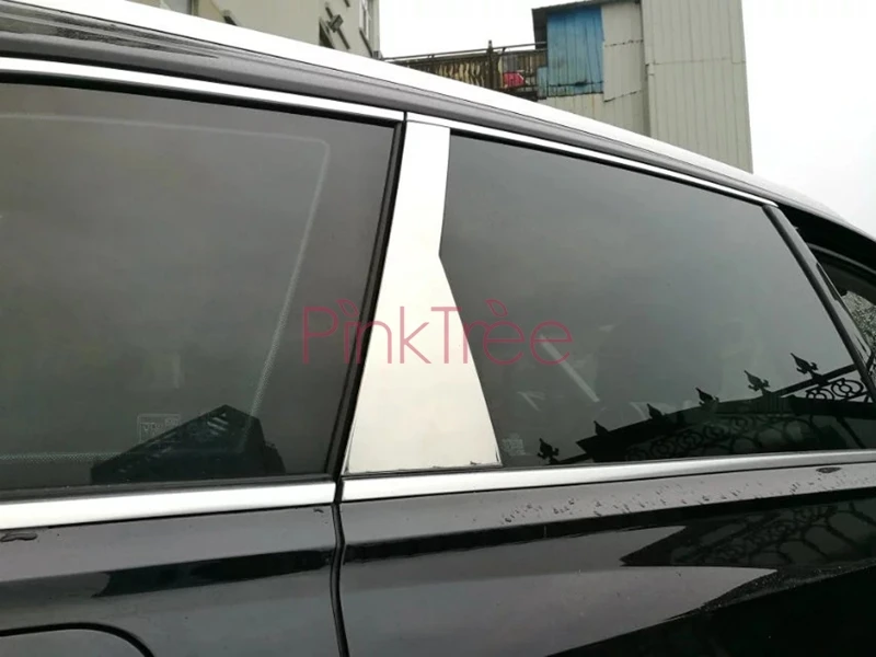 Для Audi Q7 нержавеющая сталь дверь окно столб крышка отделка 8 шт. украшения внедорожник автомобиль Стайлинг Аксессуары