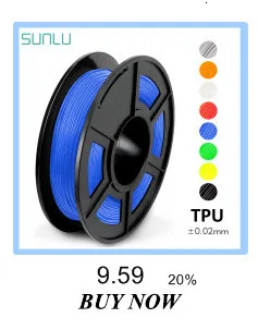 SUNLU ABS нити 1,75 мм 1 кг красочные пластиковые печатные материалы для FDM 3d принтер точность измерения+/-0,02 мм