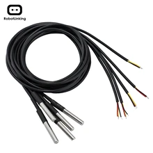 5 шт. Водонепроницаемый Температура термометр DS18B20 100 см с тепловым сопротивлением Термальность кабель и Нержавеющая сталь Probe1/2/3/5 M