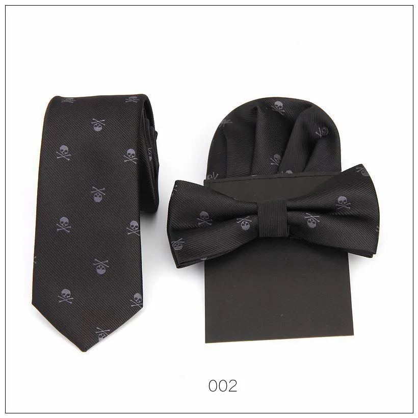 Галстук костюм галстук-бабочка карман полотенце из трех предметов Мужская мода Повседневная Корейская версия галстук с изображением