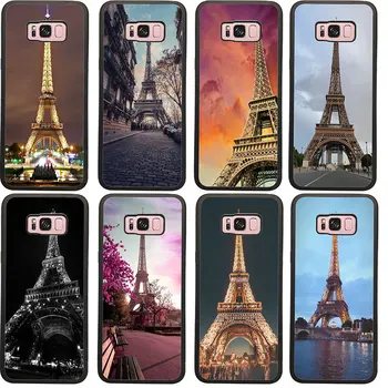 Funda de teléfono de TPU con Torre Eiffel para Samsung Galaxy, protector de teléfono móvil con Torre Eiffel, compatible con los modelos A5, A7, A8, J3, J4, J6, J7, J8, 2018, A11, A21S, A51, A71, A91 y M11