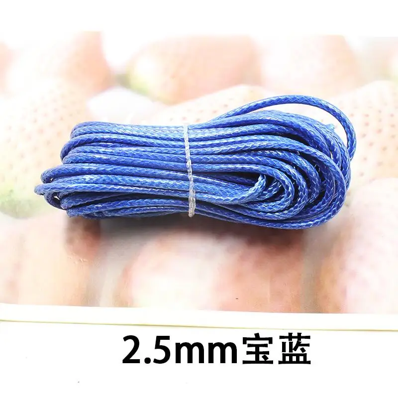 1M X DIY polyester wax rope necklace wax rope bracelet wax cord 2.5MM DIY Jewelry Accessories Accessories - Цвет: Royal blue