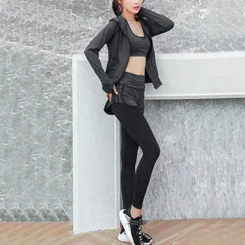 

3 Pcs Set Women's Suit Gym Fitness running Clothing Women Jogging Set Gym Clothing for women Sportswear