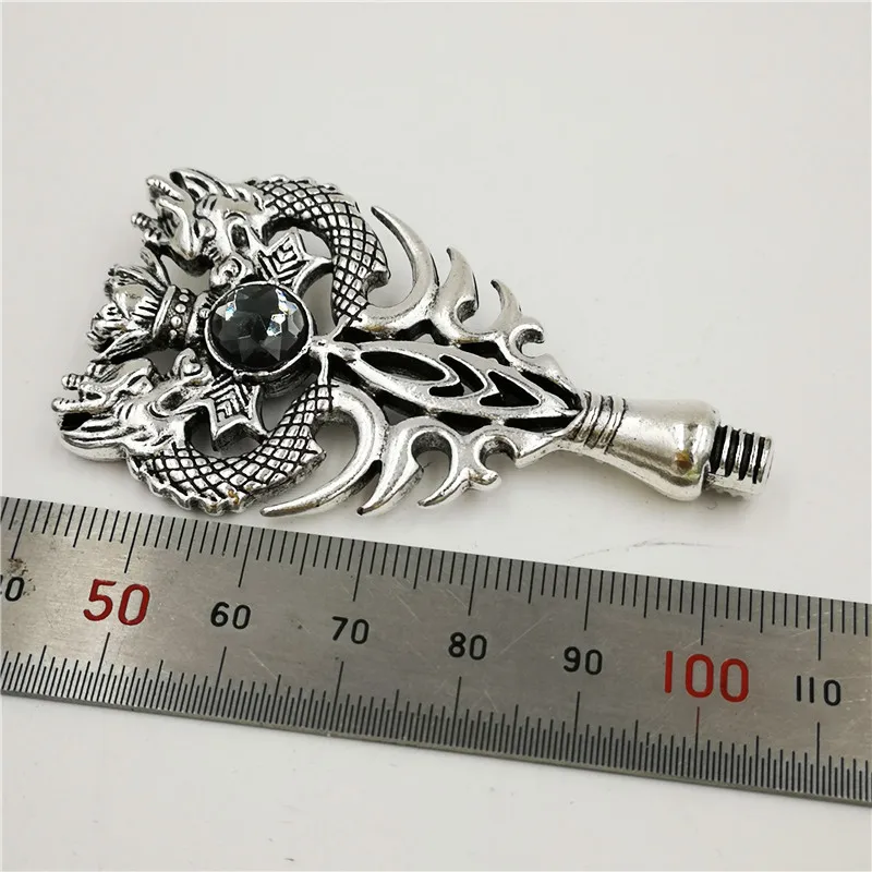 silver dragon handle Воск печать штамп подходит из металла Дракон ручка серебряный дракон и черный дракон воск печать металлическая ручка только - Цвет: silver dragon handle