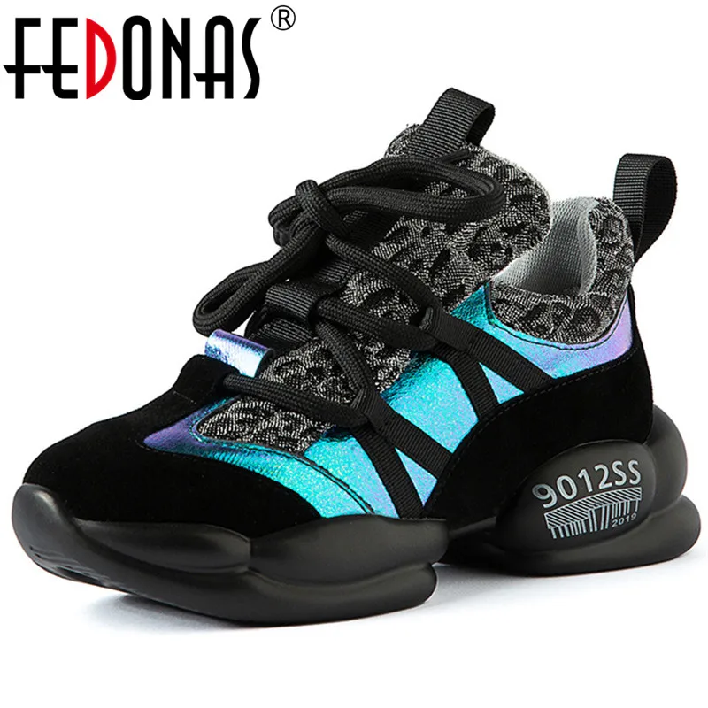 FEDONAS Newest Print Women Genuine Leather Flats Shallow Casual Basic Shoes Woman Spring Women Fashion Comfortable Sneakers