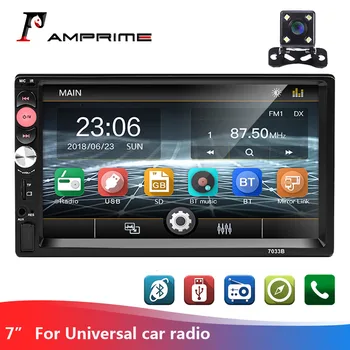 

AMPrime 7''touch screen 2din Car Multimedia Player Bluetooth FM 2 din Car Stereo Radio Audio Mirrorlink Rear Camera
