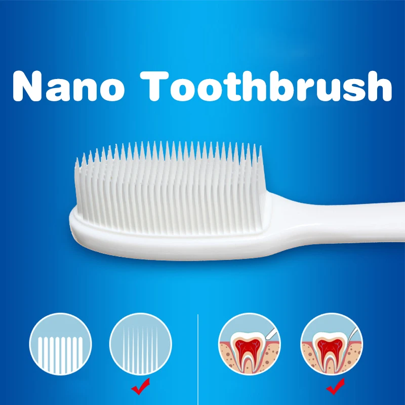 Nano Hard Adults Toothbrush Travel V-White High Quality Har Multiple Package Options Antiskid Handle Adult Tooth Brush