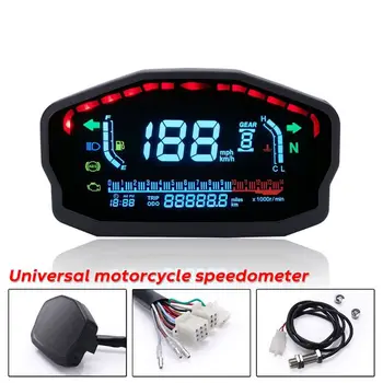 

Motorcycle Tachometer Digital Colorful Display Speedometer Accurate Measurement Gauge LED Backlight Motorbike Repair