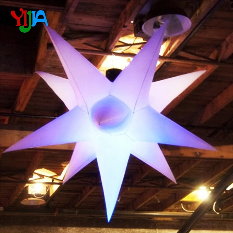 

1.5m/2m Inflatable LED Hanging Decoration Inflatable Star LED Balloon Lighting Star with Colored Bulb for Event Party Decoration