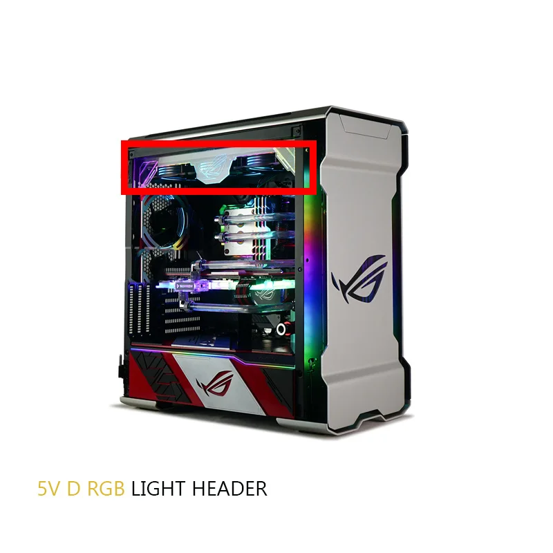 Phanteks 518 чехол радиатора верхней части акриловой панели 5v дргб ROG украшения на заказ Поддержка синхронизации Мб