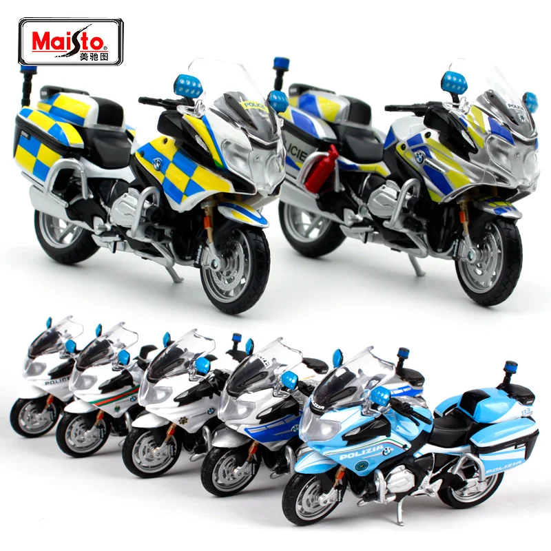 Модель полицейского мотоцикла Maisto 1:18 BMW R 1200 RT литье под давлением новая коробка