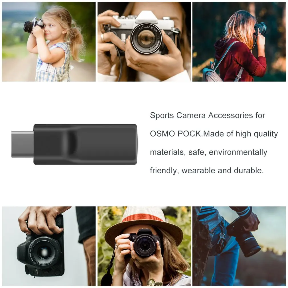USB-C до 3,5 мм микрофон адаптер Карманный аудио адаптер для DJI Osmo Карманный конвертер для микрофона