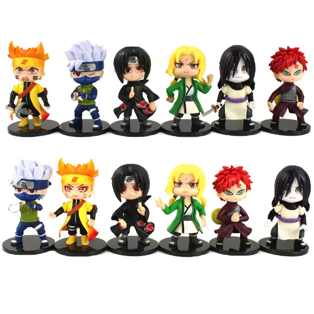 6 ピース ロットアニメnaruto ナルト アクションフィギュアおもちゃカカシさくらサスケイタチobito我愛羅pvcコレクションモデル人形 Aliexpress