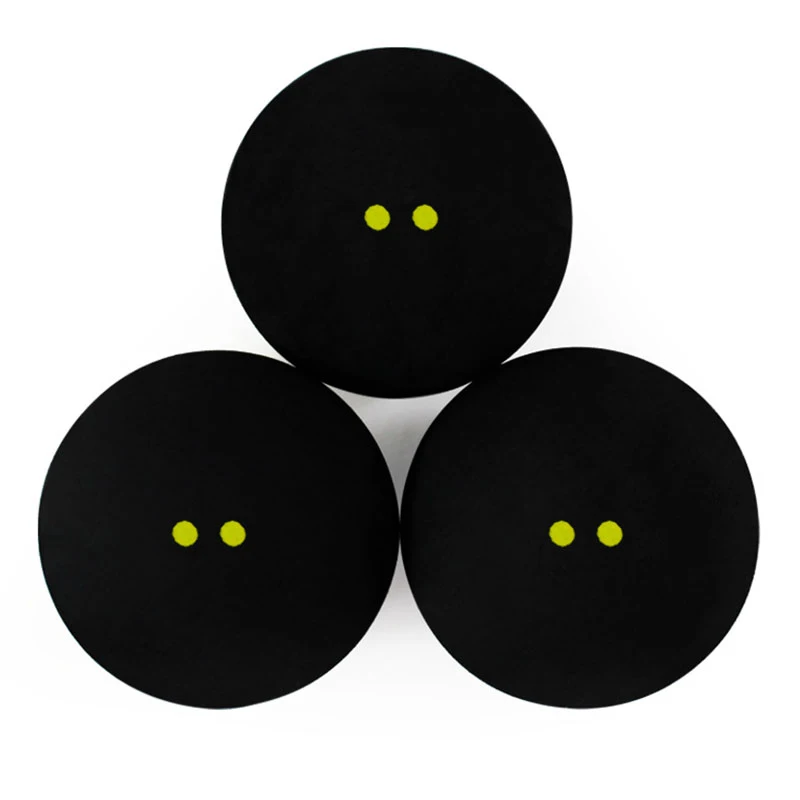 Мячи для сквоша с желтыми точками, низкоскоростные спортивные резиновые мячи, профессиональные мячи для соревнований, сквош(2 шт