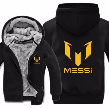 

MESSI Hoodies Jacket Winter Pullover Man Coat Men Wool Liner Fleece Unisex Messi Sweatshirts