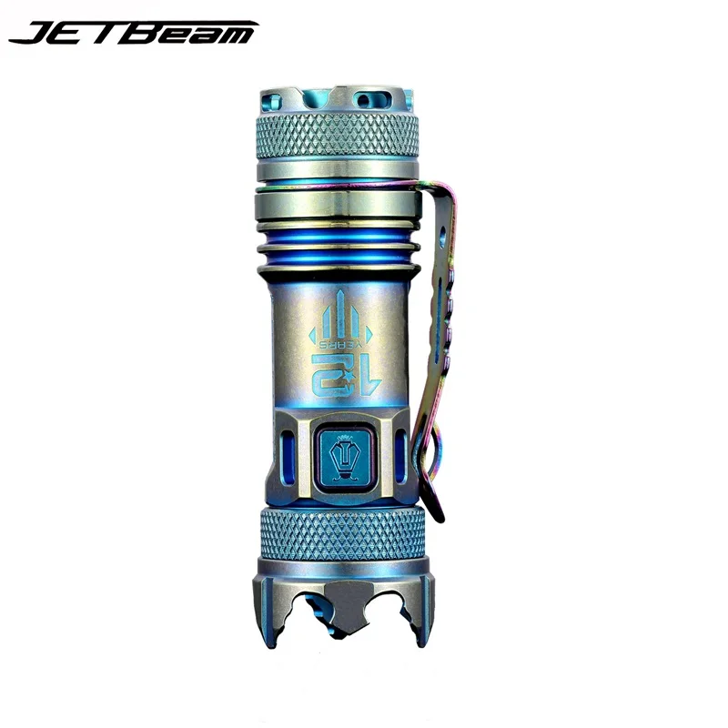 JETBeam II PRO titanium Meta Мини светодиодный фонарик 510 лм Cree XP-L HI тактические фонари для выживания