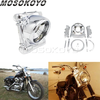 

Motorcycle Front Headlight Complete Nacelle Mounting Kit 67971-04 For Harley Dyna FXD/FXR Sportster Iron xl883 xl1200 SuperLow