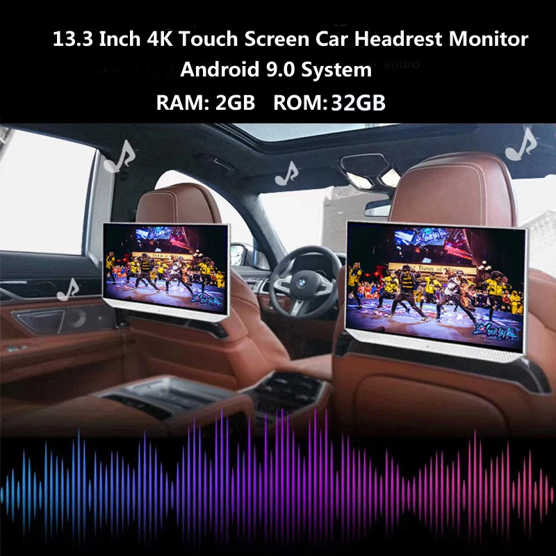 13 3 Inch Android 10 0 2gb 32gb Car Headrest Monitor 4k 1080p Touch Screen Wifi Bluetooth Usb Sd Hdmi Fm Mirror Link Miracast Car Monitors Aliexpress