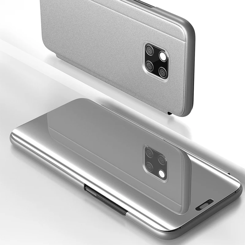 Siver Вид умный зеркальный флип-чехол для huawei Honor 20 9X Pro 20 20i 10i 9i V10 играть 9X 8C 8A 8S вид 20 Примечание 10 Коврики 8 9 P9 плюс Чехол - Цвет: Siver