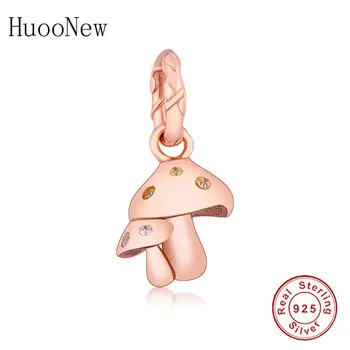 

Fits Original Pandora Bracelets Women DIY Jewelry Making 2019 Winter Newest 925 Sterling Silver Sparkling Mushroom Charm Beads