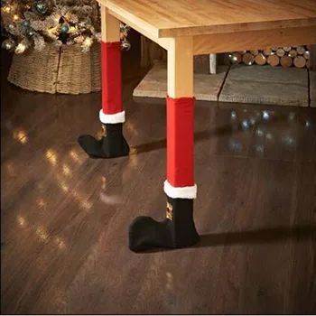 

1PC Table Leg Chair Foot Covers Santa Claus Navidad Christmas Decoration for Home Chair Table Cover Decor New Year Supplies#40