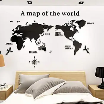 

Waterproof Wall Tattoos Wall Stickers Wal Wall Sticker Decoration Map Family Living Room Stereoscopic Sturdy